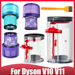 Para Dyson V10 V11 V15 aspiradora contenedor de polvo y filtro, contenedor pequeño y grande para diferentes estilos, pieza de repuesto de cubo de polvo
