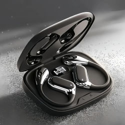 Auriculares inalámbricos de oído abierto Auriculares Bluetooth, auriculares de sonido estéreo con tiempo de reproducción de 50 horas con auriculares impermeables IPX7 para fitness