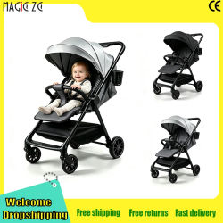 Cochecito ligero para bebé 2 en 1, puede sentarse y acostarse, cochecito para bebé, suministros para bebés y niños pequeños, cochecito plegable con ruedas universales, cochecito portátil para bebé,