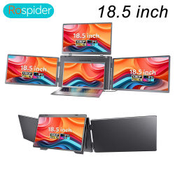 Rospider Extensor de Pantalla Triple de 18.5 Pulgadas, Monitor Portátil IPS 1080P para Juegos, Compatible con Laptops de 12 a 18 Pulgadas, MacBook, Windows