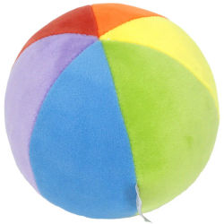 Pelota de Peluche con Campanas de Colores para Bebés, Juguete Sensorial Educativo Multicolor, Juguete de Entrenamiento para Mascotas, Campana de Peluche Colorida