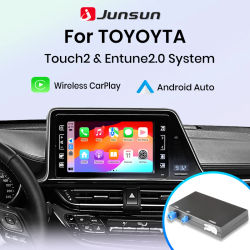 Adaptador de Interfaz Inalámbrico Junsun CarPlay y Android Auto para Toyota CHR Corolla con Sistema Touch2 y Entune2.0, Bluetooth y Mirror Link