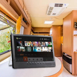 Televisor LED LCD Recargable EE1 Compatible con ATSC ISDB DVB-T2, Bluetooth, USB, Portátil, Inteligente, para Cocina, con Wifi