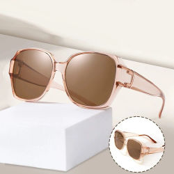Gafas de sol polarizadas redondas a la moda, gafas graduadas para miopía, gafas portátiles para hombres y mujeres, gafas de conducción de pesca Vintage