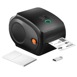 SucceBuy-impresora térmica de etiquetas, 300DPI, Bluetooth, reconocimiento automático de etiquetas, compatible con Windows/Mac/Android para paquetes de correo 4x6