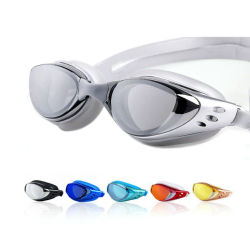 Galvanoplastia miopía-1 ~-10 gafas de natación ceniza negra gafas de buceo planas impermeables gafas hombres mujeres Anti-niebla Arena