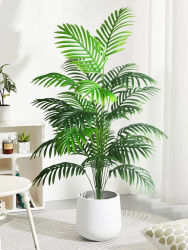 Palmera Artificial grande de 70-120cm, plantas traseras de tortuga de plástico, hoja de Schefflera, árbol Tropical, decoración para fiesta en casa, oficina y exteriores