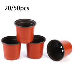 Maceta de jardín de 20 piezas/50 unidades, macetas de cultivo de plantas para vivero, taza para flores, maceta de plástico, herramientas de jardinería, macetas de cultivo para el hogar, venta al por