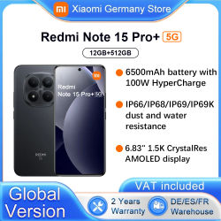 Versión Global REDMI Note 15 Pro+ 5G Smartphone 5G 6.83" 100W HyperCharge 6500mAh Bluetooth 5.4 Snapdragon ® Xiaomi 7s Gen 4 con cámara de 200MP y NFC