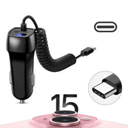 Cargador de coche Usb tipo C, carga rápida para Cable de cargador de coche, enchufe de encendedor de cigarrillos Universal Z3c4