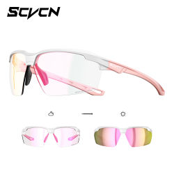 SCVCN, gafas fotocromáticas rojas y azules para ciclismo, gafas de sol para deportes al aire libre para correr para hombre, gafas para bicicleta de montaña y carretera, gafas para mujer
