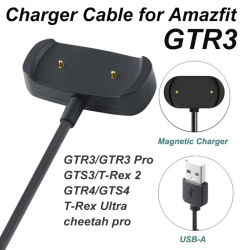 Para Amazfit GTR3/GTR4/GTR3Pro/GTS3/GTS4/T-rex2 cargador USB reloj inteligente cargador rápido cargador de repuesto