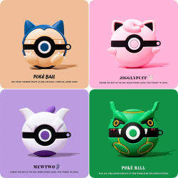 Funda de Pokemon Ball para Airpods Pro 2, Funda protectora a prueba de golpes de Anime de dibujos animados 3D para Airpods 4, Funda para niños
