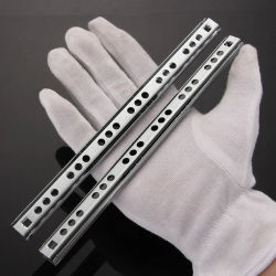 Guías para cajones con rodamiento de bolas, 2 uds., 8 "-16", toboganes para muebles, rodamientos de bolas de acero, para teclado, armario, cajones