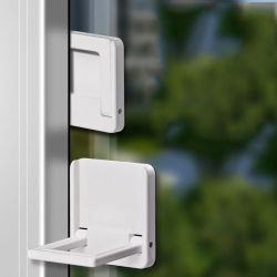 Cerradura de límite de ventana de puerta corredera de seguridad para niños, pasta sin perforaciones, protección de seguridad multifunción para bebés, cerraduras para puertas de armarios y cajones