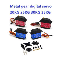 Servo impermeable de alto par 20KG 25KG 30KG 35KG 180 270 grados engranaje de cobre Digital/Servo de engranaje de acero, para brazo de Robot DIY