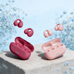Auriculares Bluetooth 5.3 Inalámbricos con Conducción Aérea, Clip para Oreja, Cancelación de Ruido, Llamadas HD, Auriculares Deportivos para Juegos