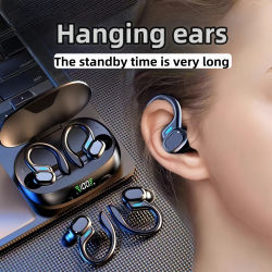 Auriculares Bluetooth SP16 sobre la oreja con batería de larga duración, pantalla digital, reducción de ruido, auriculares inalámbricos deportivos