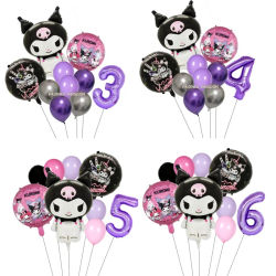 Kit de globos Kuromi My Melody, telón de fondo de globos de látex Macaron para niños, fiesta de cumpleaños, suministros de decoración para Baby Showe