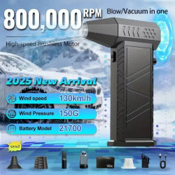 Potente ventilador violento de 800000RPM, nuevo soplador de aire X9, aspirador de polvo, carga tipo C, vientos fuertes, secador Turbo sin escobillas