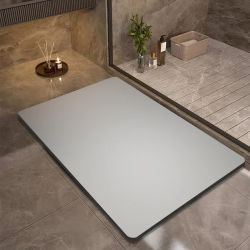 Alfombra antideslizante de barro de diatomeas para baño, color sólido, resistente a la suciedad, para puerta de la ducha, entrada