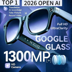 Gafas Inteligentes Meta AI TOP 1 con Cámara de 13MP, Grabación de Video, Traducción a Más de 100 Idiomas, Llamadas Bluetooth, Reproducción de Música