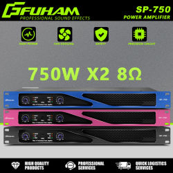 FUHAM SP750 amplificador de potencia Digital 750W 8 Ohm 1U 2 canales Karaoke etapa Audio micrófono altavoz amplificador