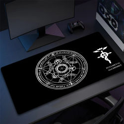 Fullmetal Alchemist-alfombrilla para ratón, alfombrilla grande para escritorio, teclado, Anime, Gamer, alfombra completa, accesorios Kawaii para Pc