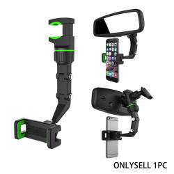 360 ° Soporte para Espejo Retrovisor de Coche para Teléfono Móvil y GPS, Ajustable, Compatible con Todos los Modelos de Teléfono