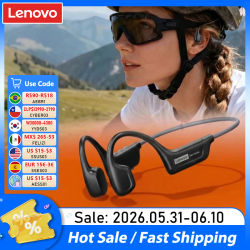 Lenovo S102 Auriculares Bluetooth V6.0 de conducción ósea, auriculares deportivos inalámbricos, resistentes al agua, resistentes al sudor, para correr, ciclismo, con banda para el cuello