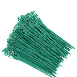 50/100 Uds. Bridas para cables de jardín reutilizables soporte para plantas sujetador de arbustos bloqueo de árbol herramientas de bridas para cables de plástico ajustables de nailon