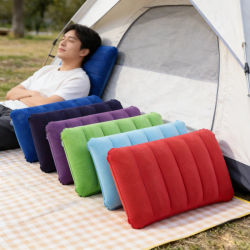 Almohada Inflable para Camping, Almohada de Viaje para Dormir al Aire Libre, Almohada de Aire Ligera y Portátil para Tienda de Campaña y Picnic