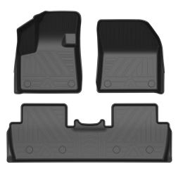 Alfombrillas de Goma para Coche Peugeot 5008 2017-2025, Alfombra 3D de TPE Impermeable y Antideslizante