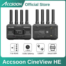 Cámara de vídeo inalámbrica Hdmi Accsoon CineView HE, transmisor, receptor, transmisión de doble banda de 2,4/5G hz, Monitor de transmisión en vivo UVC