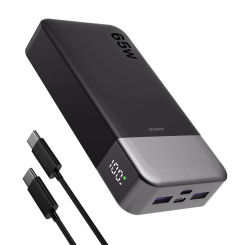 Cargador Portátil JUOVI Power Bank 65W 20000mAh para Laptop, Batería Externa de Carga Rápida PD QC para MacBook, iPad, Tablet, iPhone