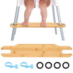 Reposapiés para trona, reposapiés de bambú para asiento infantil, antideslizante, estable, ajustable, accesorios para muebles infantiles