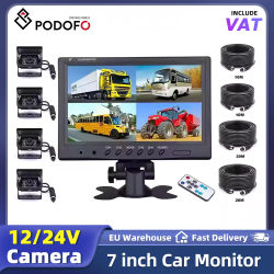 Podofo Monitor Inalámbrico para Auto de 9 Pulgadas, LCD HD, Mini TV, Altavoz para Computadora, Pantalla VGA a Color, Monitor de Reversa para Auto, Cámara y Sistema de Seguridad para el Hogar