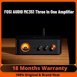 Fosi Audio MC351 amplificador DAC todo en uno con medidor de VU amplificador Bluetooth integrado de 2,1 canales TPA3255 para altavoz pasivo
