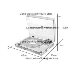 Reproductor de discos Bluetooth para el hogar, tocadiscos acrílico transparente, altavoces estéreo integrados, tocadiscos de fonógrafo para amantes de la música