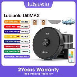 Aspiradora Robot Lubluelu L50Max, 7000Pa de Succión, Robot Aspirador y Mopa Combinados, Sin Enredos de Cabello, Limpieza de Pisos y Alfombras del Hogar