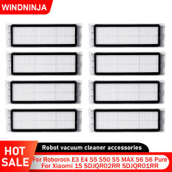 Filtro HEPA para Roborock E3 E4 E5 S5 S50 S55 S60 S5 MAX S6 S6 Pure S6 MaxV para Xiaomi 1S SDJQR01RR, pieza de accesorios para Robot aspirador
