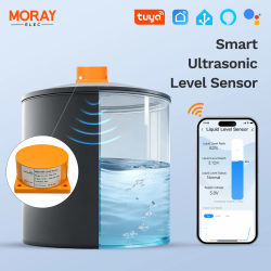 Moray ME201W, nuevos sensores de nivel de líquido mejorados, monitor de nivel de agua, aplicación Tuya Smartlife, sensor ultrasónico de nivel con conexión WiFi.