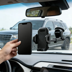 Soporte Universal para Teléfono Móvil en el Auto, 360° ° Soporte Giratorio para Teléfono Móvil con Ventosa para Coche, Soporte Estable para Celular con Ventosa para Automóvil