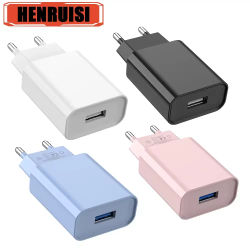 Cargador de pared USB de 5V 2A, adaptador de corriente para cargador de teléfono móvil de carga rápida de 10W para iPhone, Samsung, Xiaomi, Huawei, enchufe de carga UE/EE. UU.