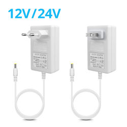 Adaptador de cargador de energía blanco AC90V -265V a DC 12V 24V 2A 3A, convertidor de fuente de alimentación, adaptador de corriente para tiras de luz LED, cámara CCTV