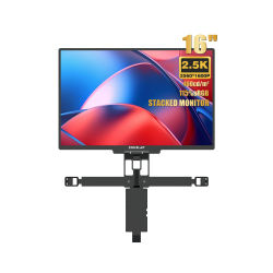 ZEUSLAP-Monitor apilado flotador portátil QHD 2,5 K con soporte, pantalla de viaje de negocios para ordenadores portátiles, dispositivos de juegos para teléfonos