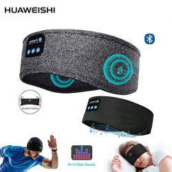 HUAWEISHI-auriculares Bluetooth 5,0, diadema deportiva para dormir, auriculares inalámbricos elásticos, máscara para ojos de música, auriculares inalámbricos, diadema