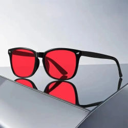 Gafas de Sol Anti Luz Azul para Dormir Mejor, Lentes Rojas que Bloquean la Luz Azul para Hombres y Mujeres, Anti Fatiga Ocular para Juegos de Computadora