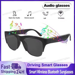 Nuevas gafas de sol inteligentes Bluetooth V5.3, gafas para llamadas, auriculares para deportes al aire libre, tecnología negra HIFI, antitouch UV para hombres y mujeres