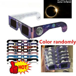 Gafas de papel para eclipses solares (10/20 piezas) | Visión Segura del Sol Directamente, para Eclipse Total y Parcial, Lote al por Mayor